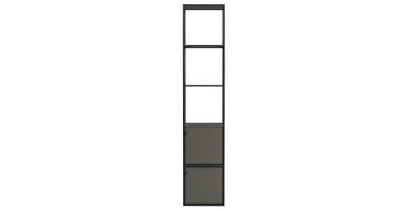 AKTENSCHRANK 40,7/199/35,8 cm - Anthrazit/Schwarz, Design, Holzwerkstoff/Metall (40,7/199/35,8cm) - Novel
