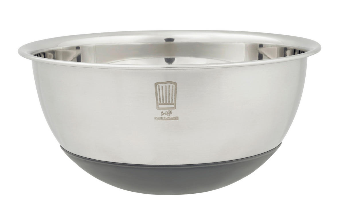 SCHÜSSEL   - Silberfarben/Grau, Design, Kunststoff/Metall (1250ml) - Chefkoch+Fackelmann