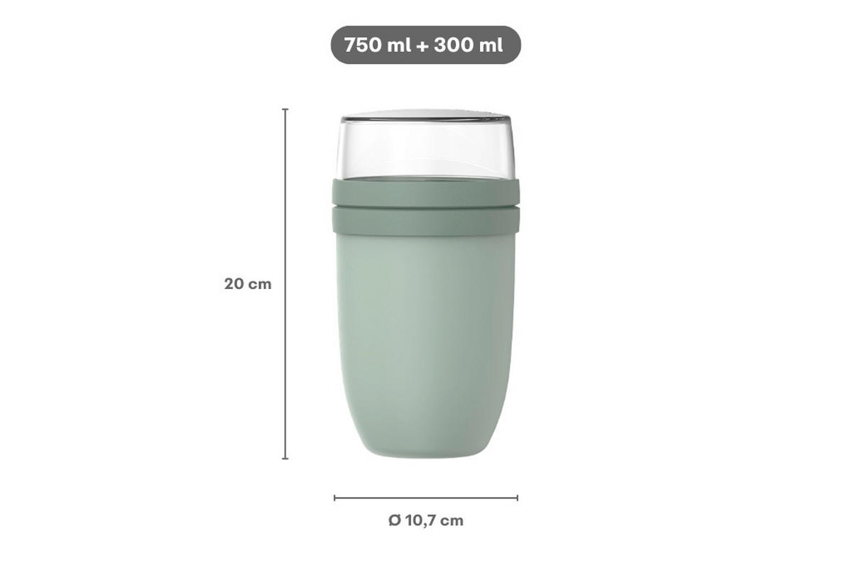 LUNCHBOX - Klar/Pastellblau, KONVENTIONELL, Kunststoff (20/10,7/10,7cm) - Mepal