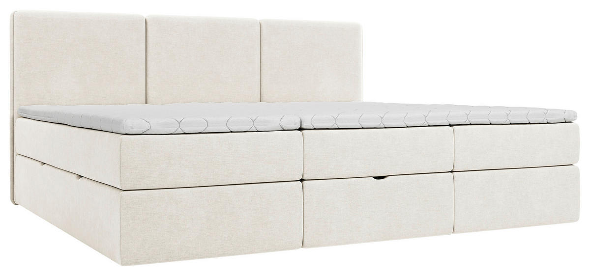 FAMILIENBETT - Creme/Schwarz, MODERN, Holz/Kunststoff (240/200cm) - MID.YOU