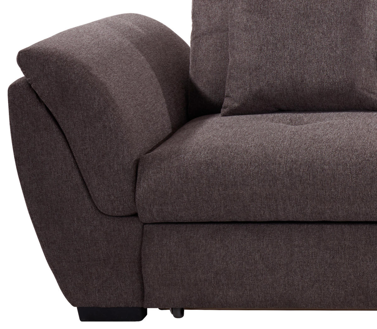ECKSOFA in Webstoff Braun  - Braun, Design, Kunststoff/Textil (278/187cm) - Livetastic