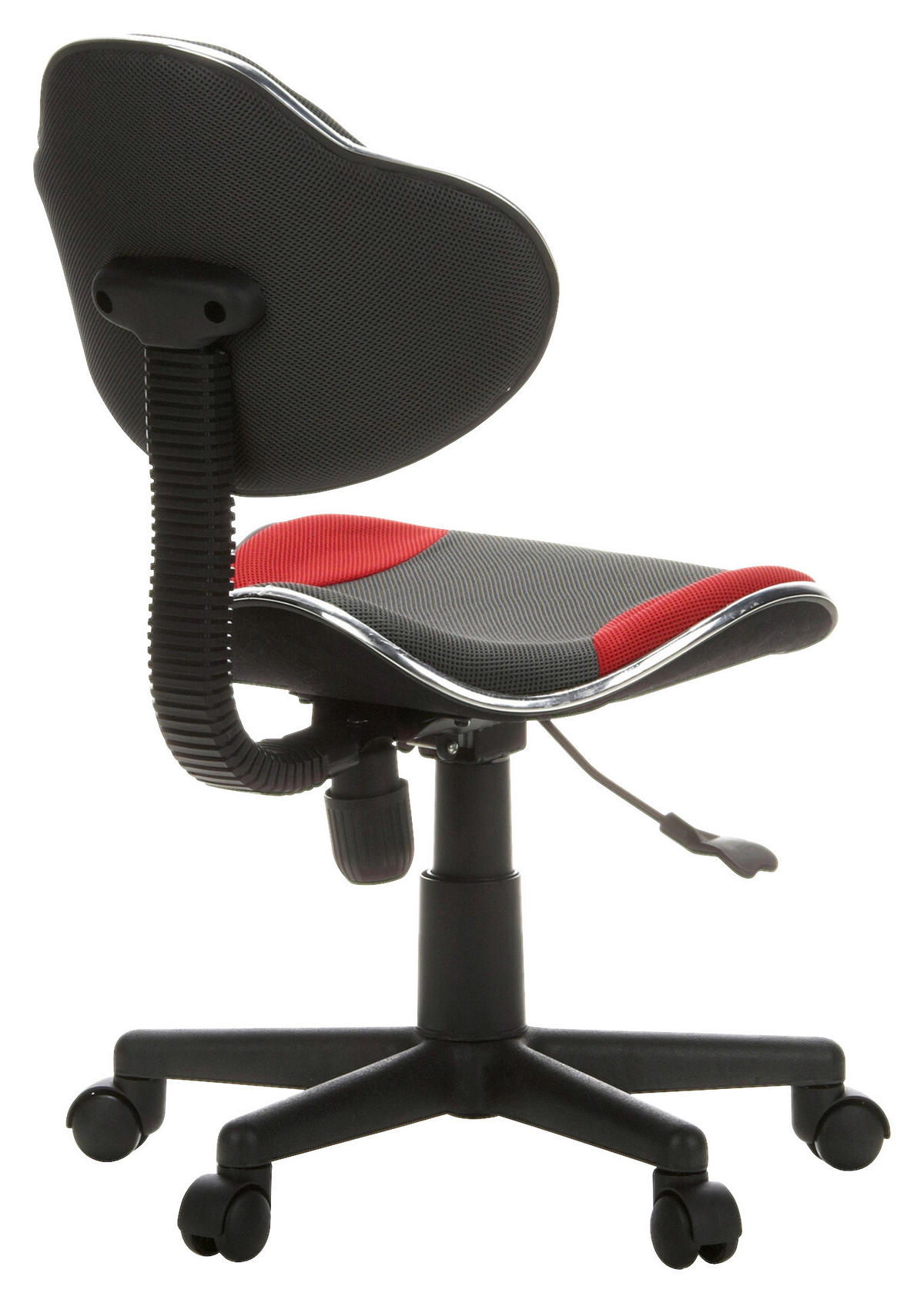 OTOČNÁ ŽIDLE PRO MLÁDEŽ, šedá, červená - šedá/červená, Basics, plast (45/86-101/42cm) - MID.YOU