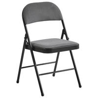 KLAPPSTUHL in Metall, Textil Grau, Schwarz  - Schwarz/Grau, Basics, Textil/Metall (46,5/79/47cm) - Boxxx