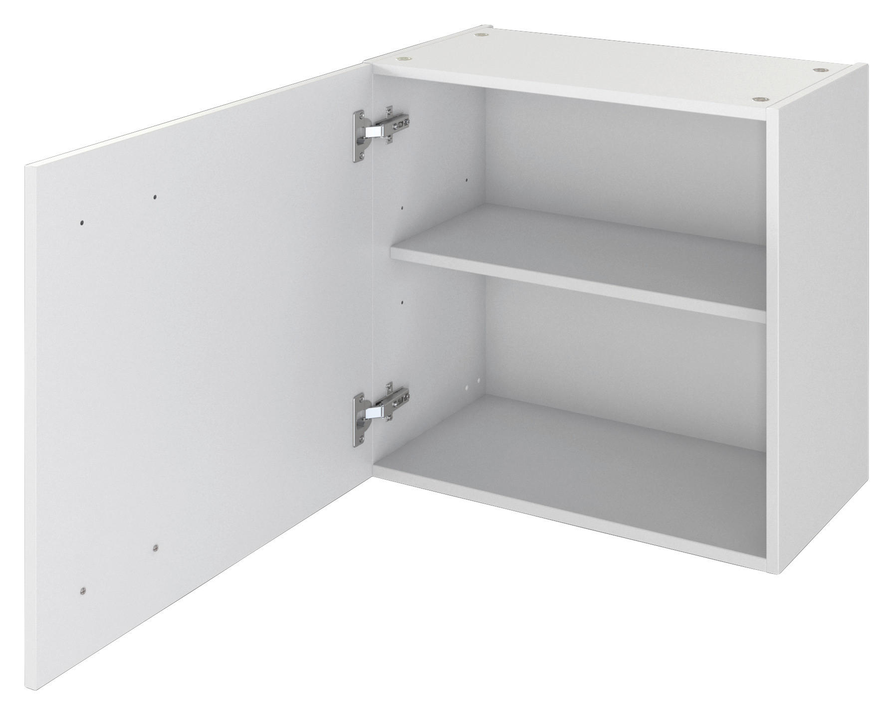 KÜCHENOBERSCHRANK 60/54,8/32 cm in Weiß - Alufarben/Weiß, KONVENTIONELL, Holzwerkstoff/Kunststoff (60/54,8/32cm) - FlexWell