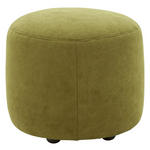 HOCKER Samt Olivgrün  - Schwarz/Olivgrün, Design, Kunststoff/Textil (50/42/50cm) - Dieter Knoll