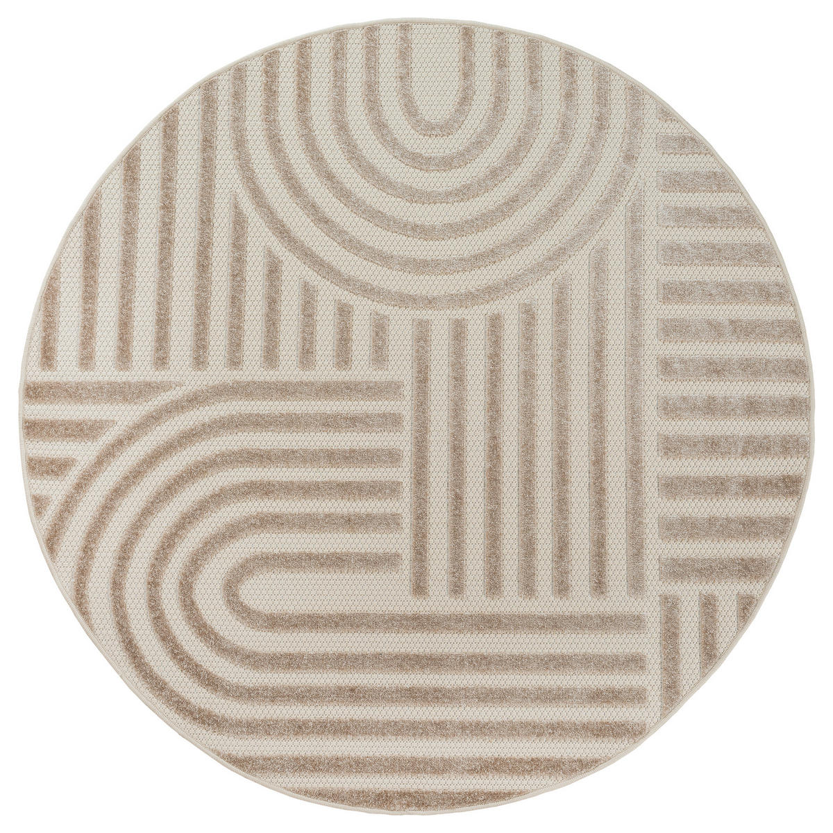 OUTDOORTEPPICH  für Terrasse und Balkon 150 cm Berlin Beige  - Beige, Basics, Kunststoff/Textil (150cm) - Novel