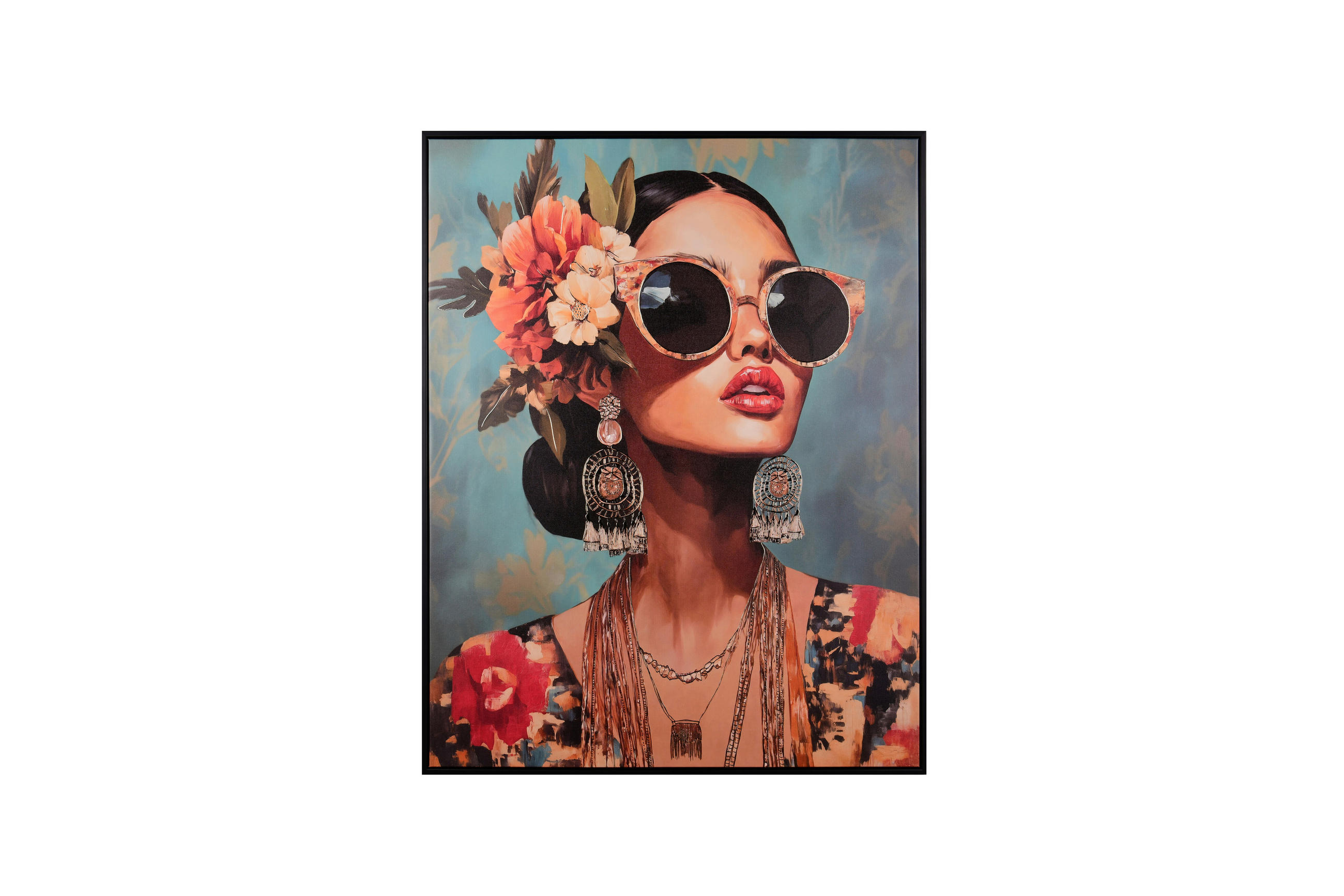 BILD Frauen 80/100 cm  - Multicolor/Schwarz, Design, Kunststoff/Textil (80/100cm)