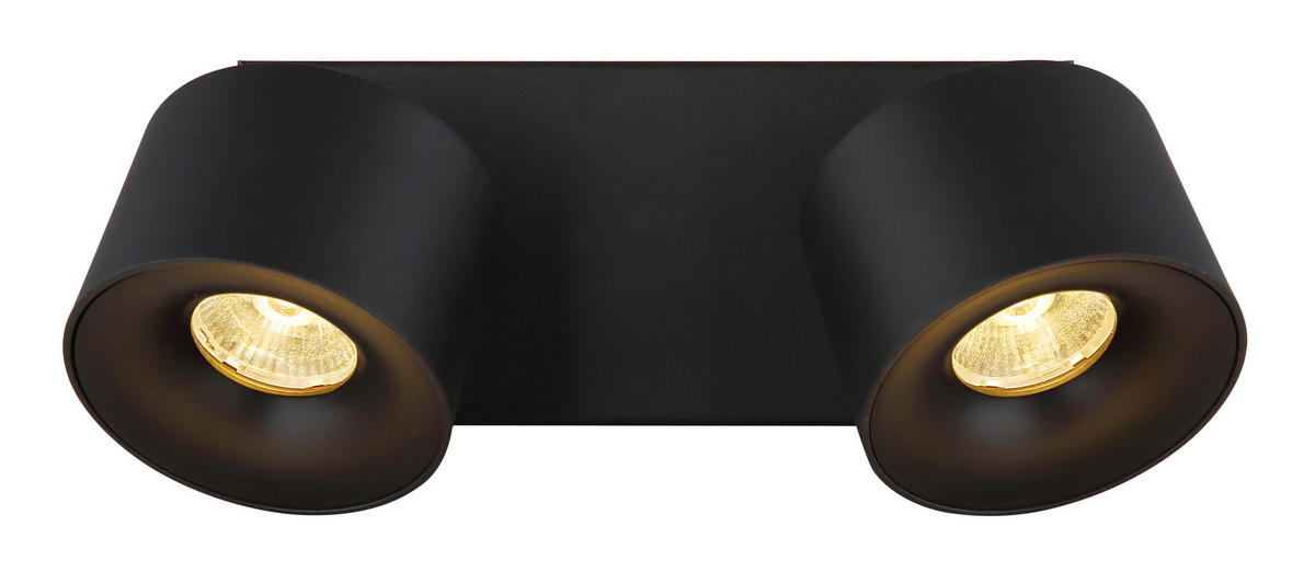 LED ZÁŘIČ, 20.5/7.2/12 cm - černá/průhledné, Design, kov/plast (20.5/7.2/12cm) - Globo