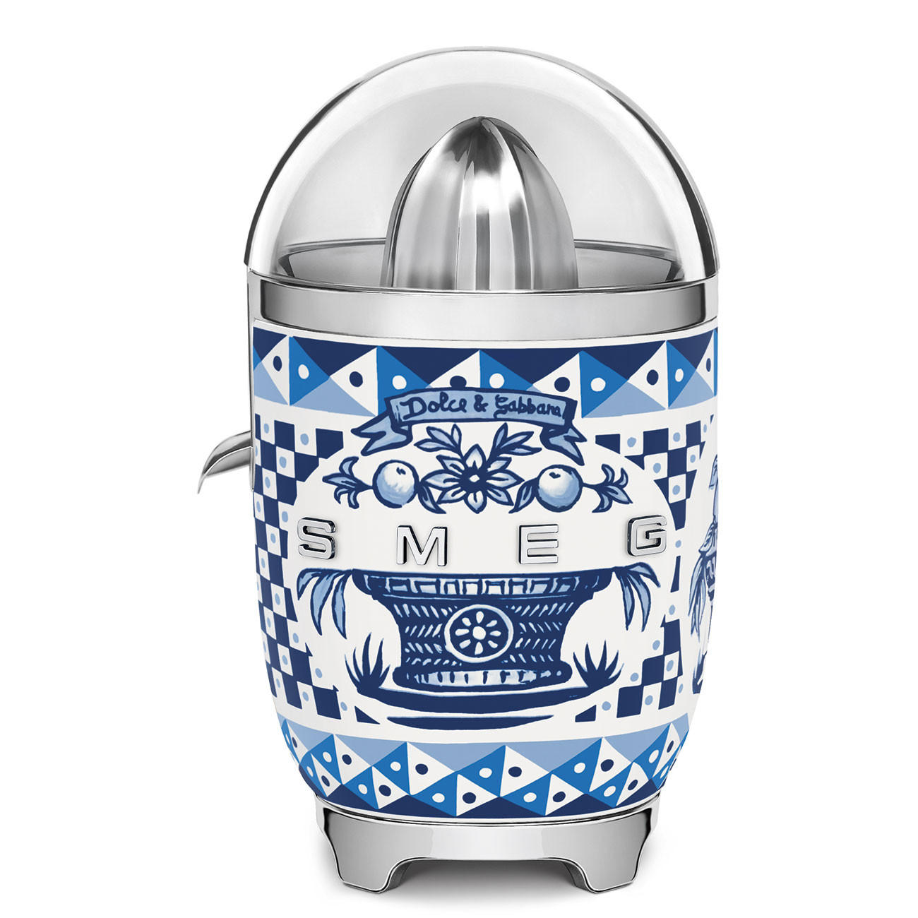 ZITRONENPRESSE - Blau/Weiß, Design, Metall (16,6/28,1/16,6cm) - SMEG