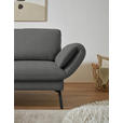 ECKSOFA  in Flachgewebe Dunkelgrau  175-224/255-365 cm  - Dunkelgrau/Schwarz, Design, Textil/Metall (175-224/255-365cm) - Dieter Knoll