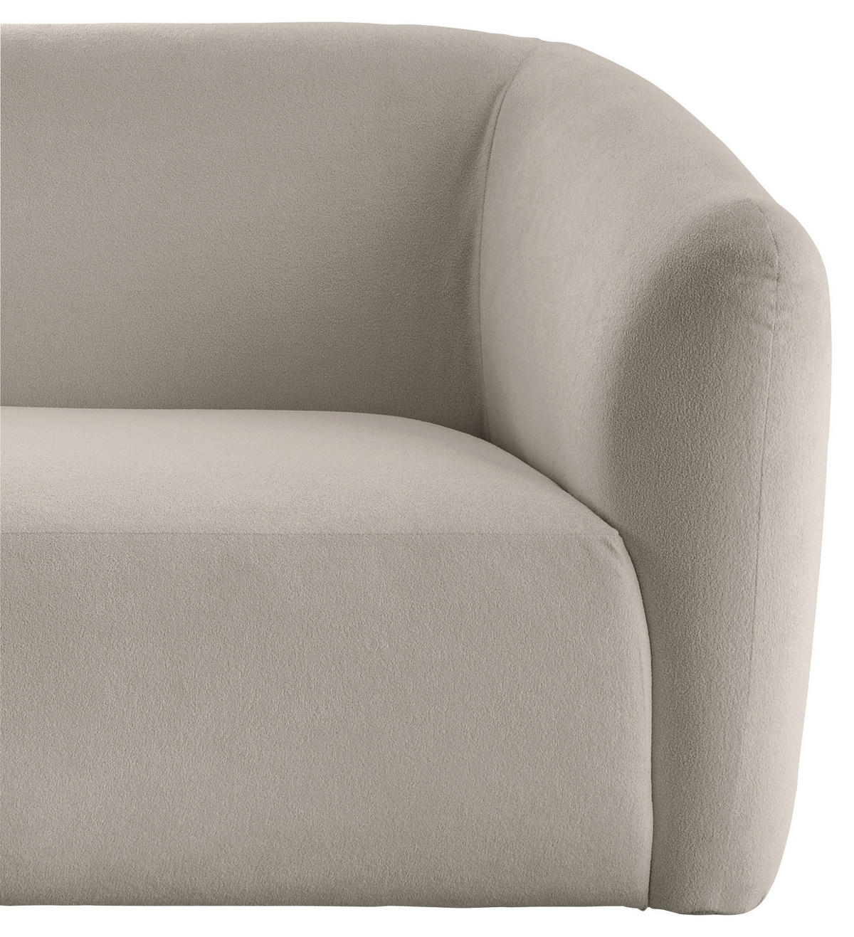 ECKSOFA Jesi Taupe Mikrofaser  - Taupe/Schwarz, MODERN, Kunststoff/Textil (238/107cm) - Livetastic