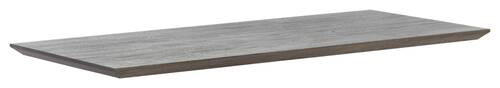Tischplatte - Schweizer Kante 160/90/6 cm Eiche massiv Holz Grau, Eichefarben  - Eichefarben/Grau, Design, Holz (160/90/6cm) - Waldwelt