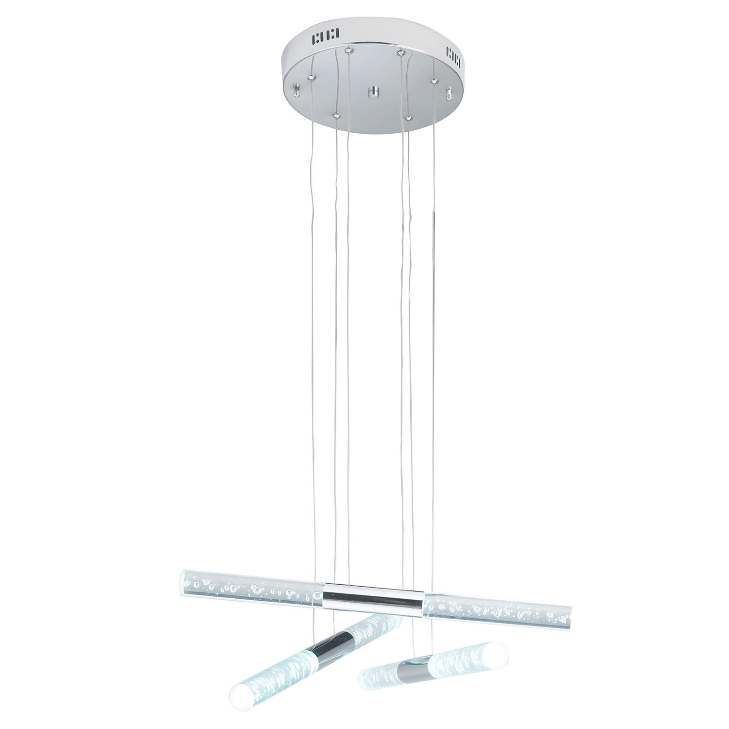 XXXLutz Led-Pendelleuchte Bubbles Chrom 70x110x70 cm