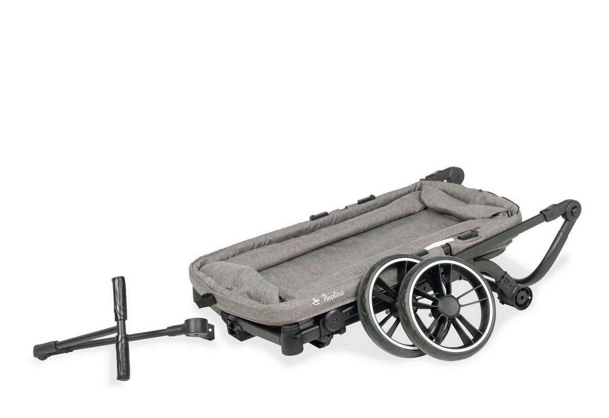 BOLLERWAGEN  CRUISER PI500   - Hellgrau, Basics, Textil/Metall (118/64/64cm) - Pinolino
