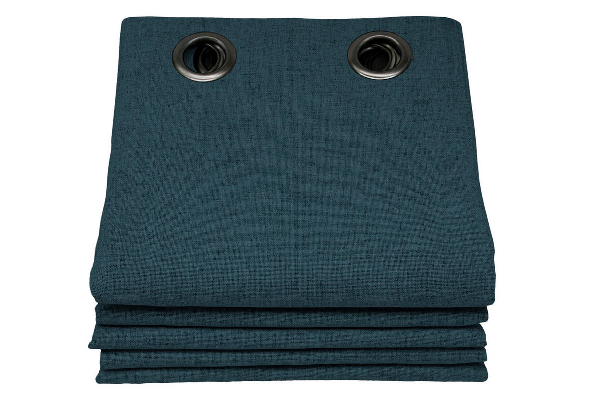 VERDUNKELUNGSVORHANG - Blau, Basics, Textil (135/260cm)