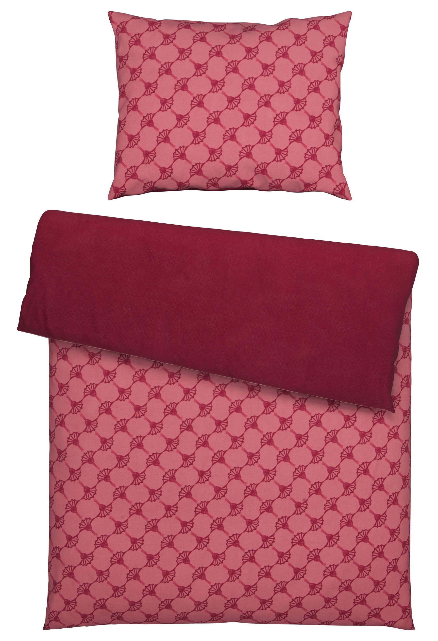 Joop! POSTEĽNÁ BIELIZEŇ, makosatén, červená, 140/200 cm