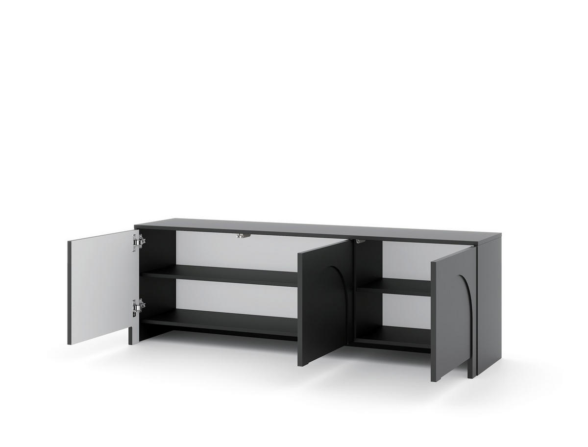 TV-ELEMENT 150/49/35 cm  - Schwarz, Design, Holzwerkstoff (150/49/35cm) - MID.YOU