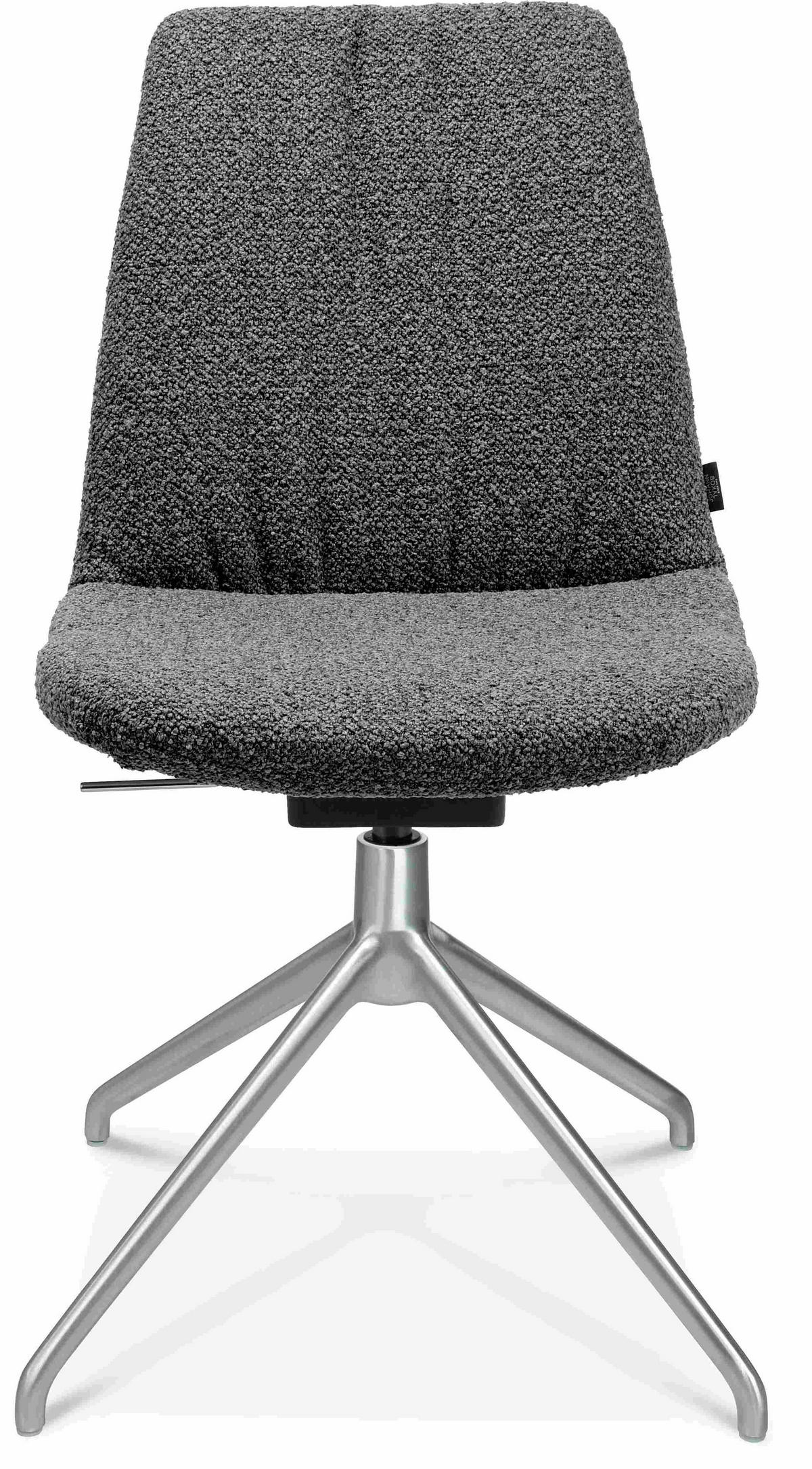 STUHL  in Aluminium Flachgewebe  - Grau, Design, Textil/Metall (46/81,5-84,5/55cm) - Johann Jakob