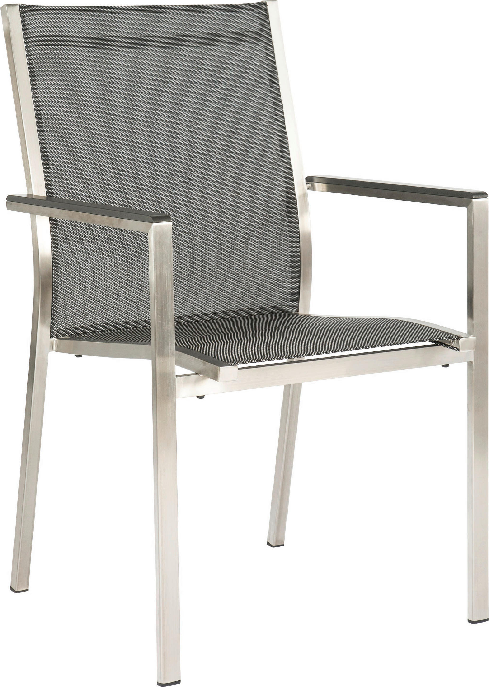 STAPELSESSEL Aluminium, Edelstahl Grau, Silberfarben, Edelstahlfarben  - Edelstahlfarben/Anthrazit, Basics, Textil/Metall (57/92/61cm) - Stern