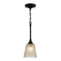 HÄNGELEUCHTE 16.5/58.4 cm    - Bronzefarben, Konventionell, Glas/Metall (16.5/58.4cm) - Elstead Lighting