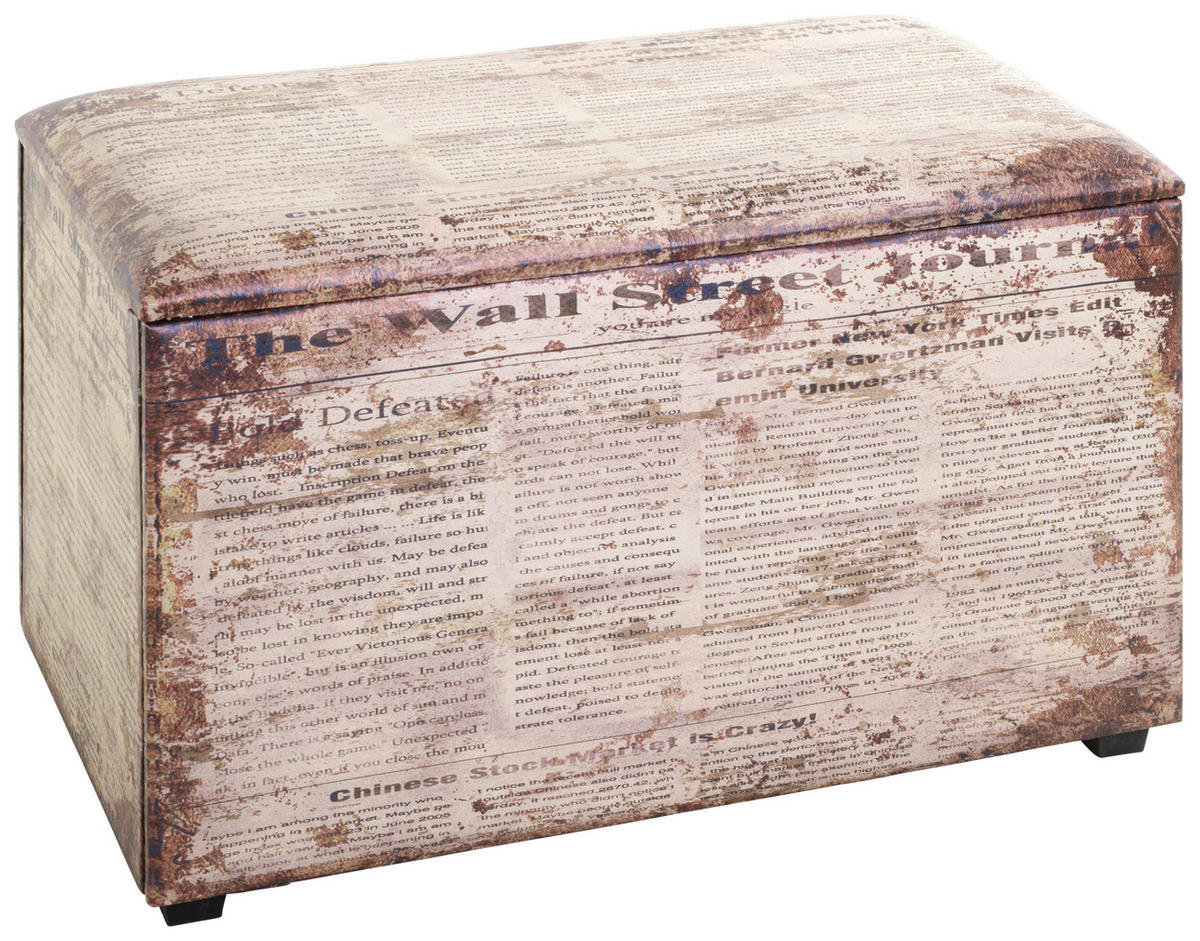 TRUHENBANK in Textil, Holzwerkstoff 65/42/40 cm  - Multicolor/Schwarz, MODERN, Holzwerkstoff/Textil (65/42/40cm)