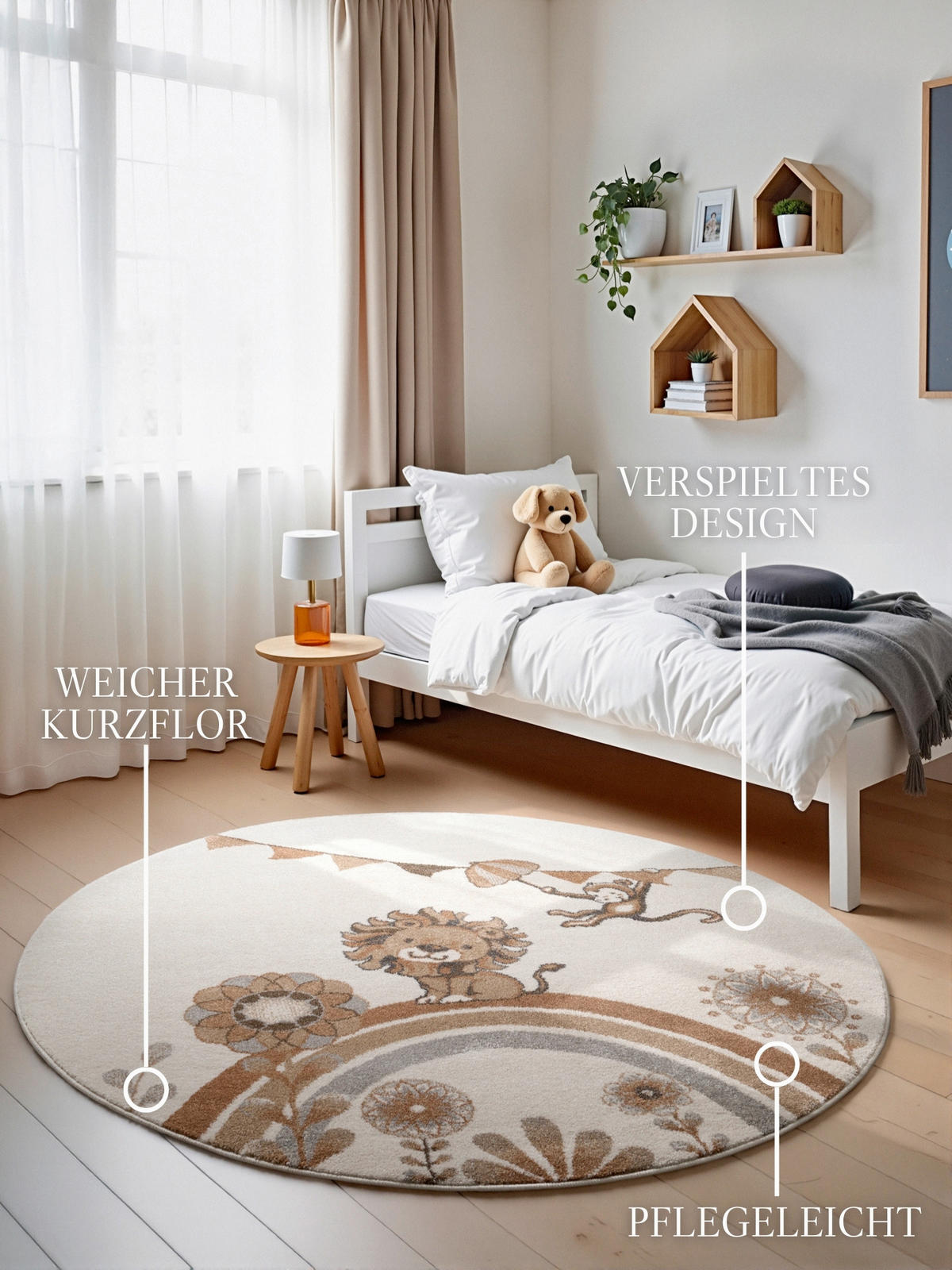 KINDERTEPPICH 160 cm Boho Kids  - Multicolor/Creme, Basics, Kunststoff (160cm) - Villeroy & Boch
