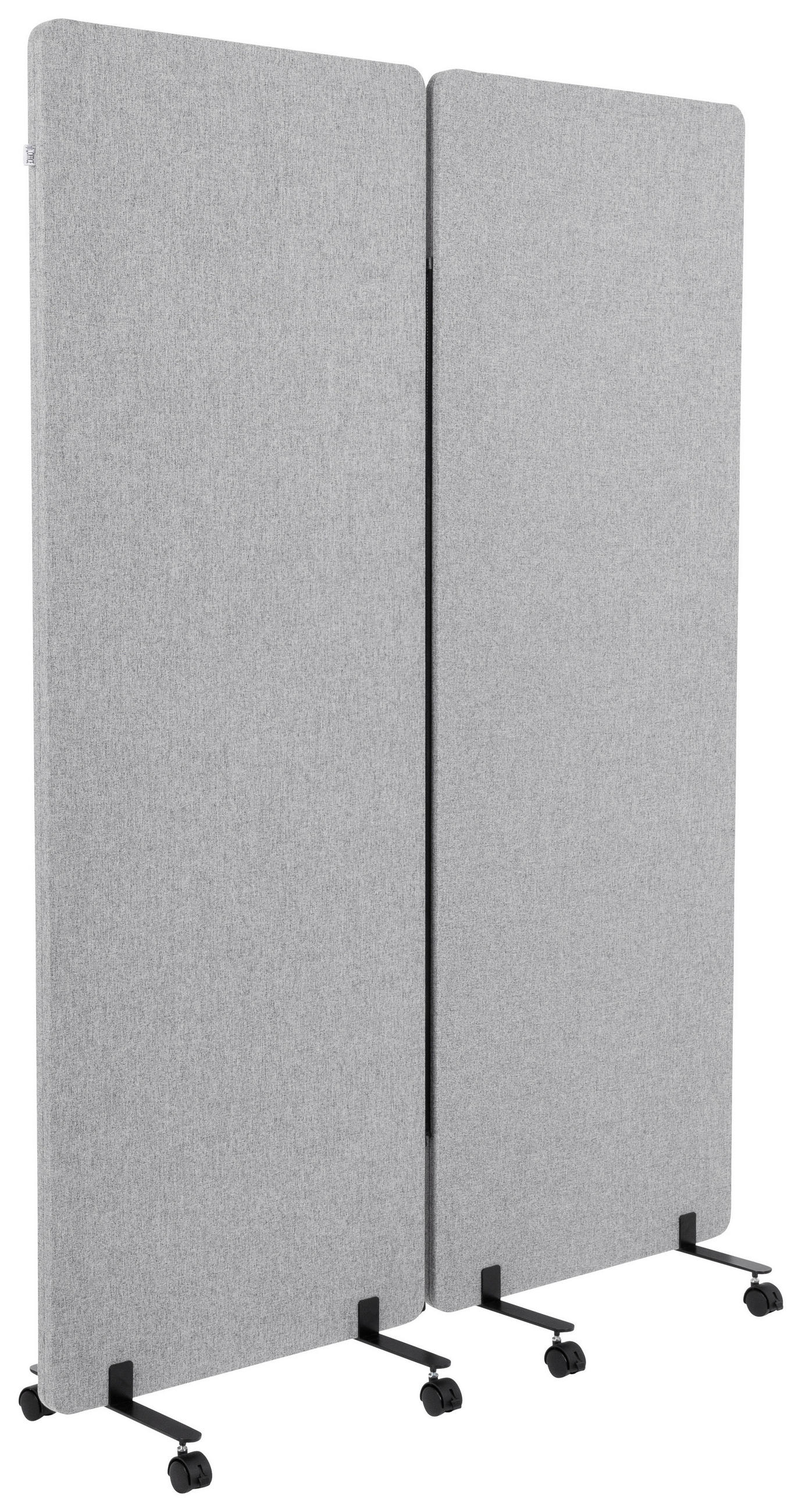 TRENNWAND Metall, Kunststoff, Textil Hellgrau  - Hellgrau, Basics, Kunststoff/Textil (60/177/35cm) - MID.YOU