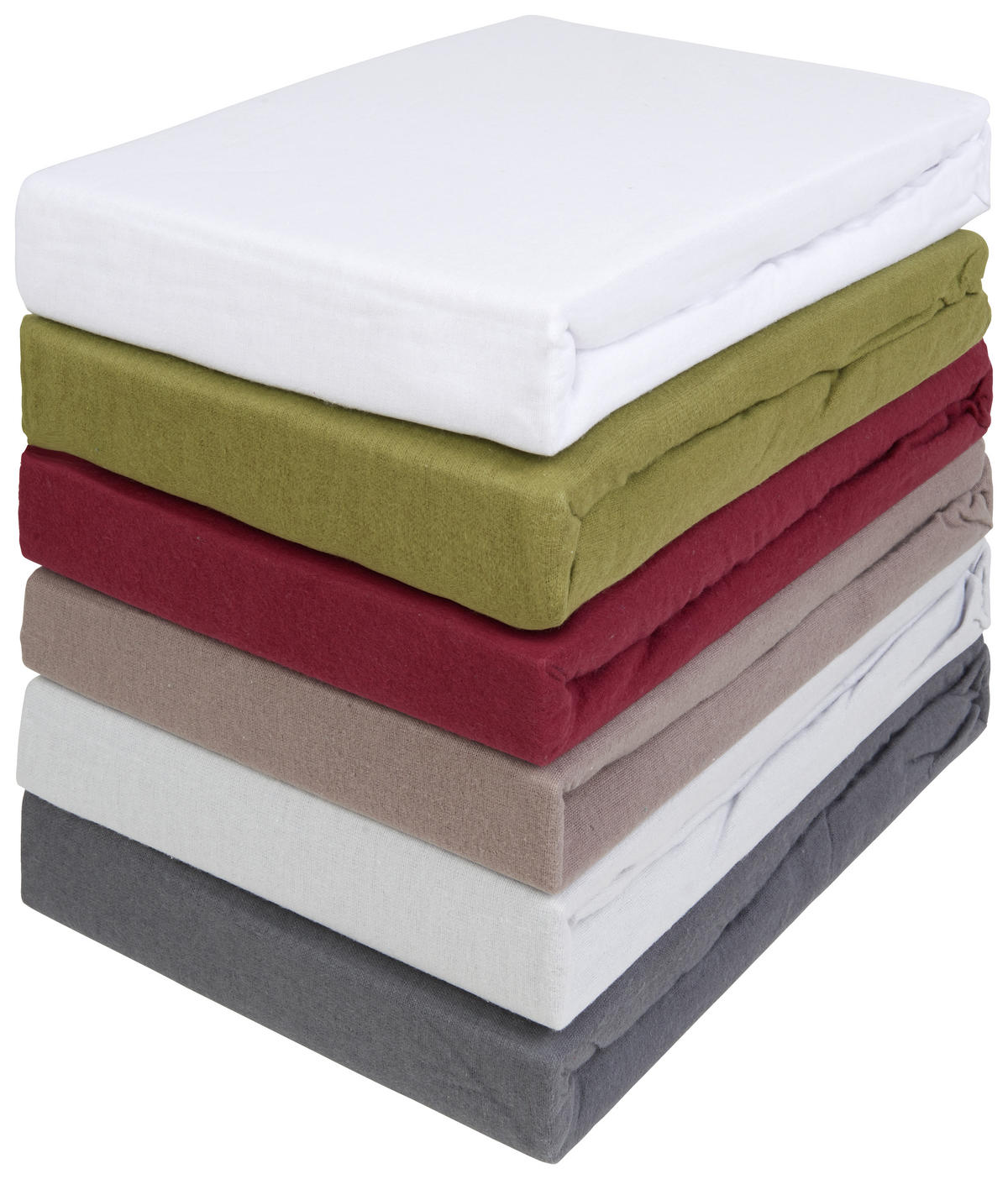 Flanell-Spannleintuch 100/200 cm Biber  - Weiß, KONVENTIONELL, Textil (100/200cm) - Esposa