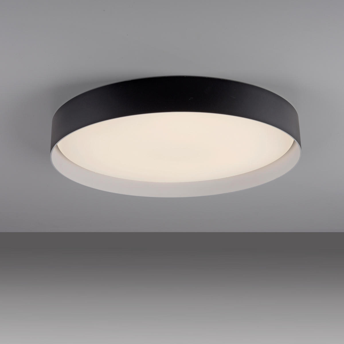 LED-DECKENLEUCHTE SW TAVOLI 49/49/7,3 cm   - Schwarz, KONVENTIONELL, Kunststoff/Metall (49/49/7,3cm) - Schöner Wohnen