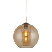 HÄNGLAMPA Balls 30/120 cm  - bärnstensfärgad/kopparfärgad, Design, metall/glas (30/120cm)