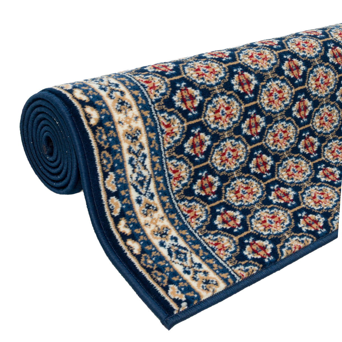 LÄUFER 60/200 cm Shiraz Creme, Dunkelblau, Beige  - Beige/Creme, LIFESTYLE, Textil (60/200cm)