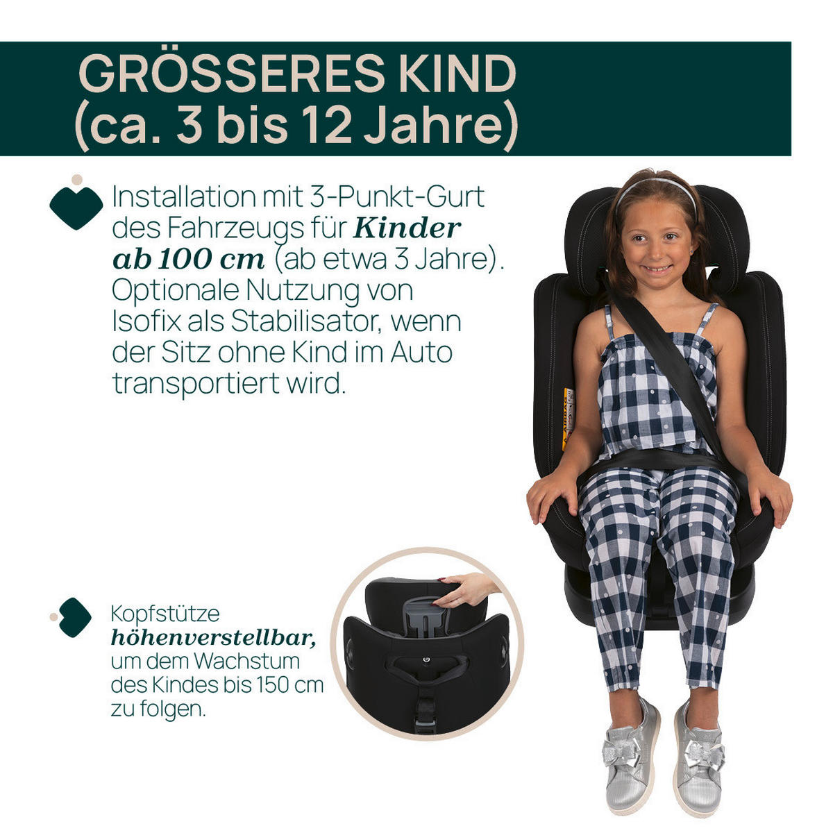 KINDERAUTOSITZ  - Schwarz/Grau, Basics (46/54/69/44cm) - Chicco