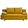 SCHLAFSOFA Mikrofaser Senfgelb  - Chromfarben/Senfgelb, Design, Kunststoff/Textil (196/74/90cm) - Carryhome