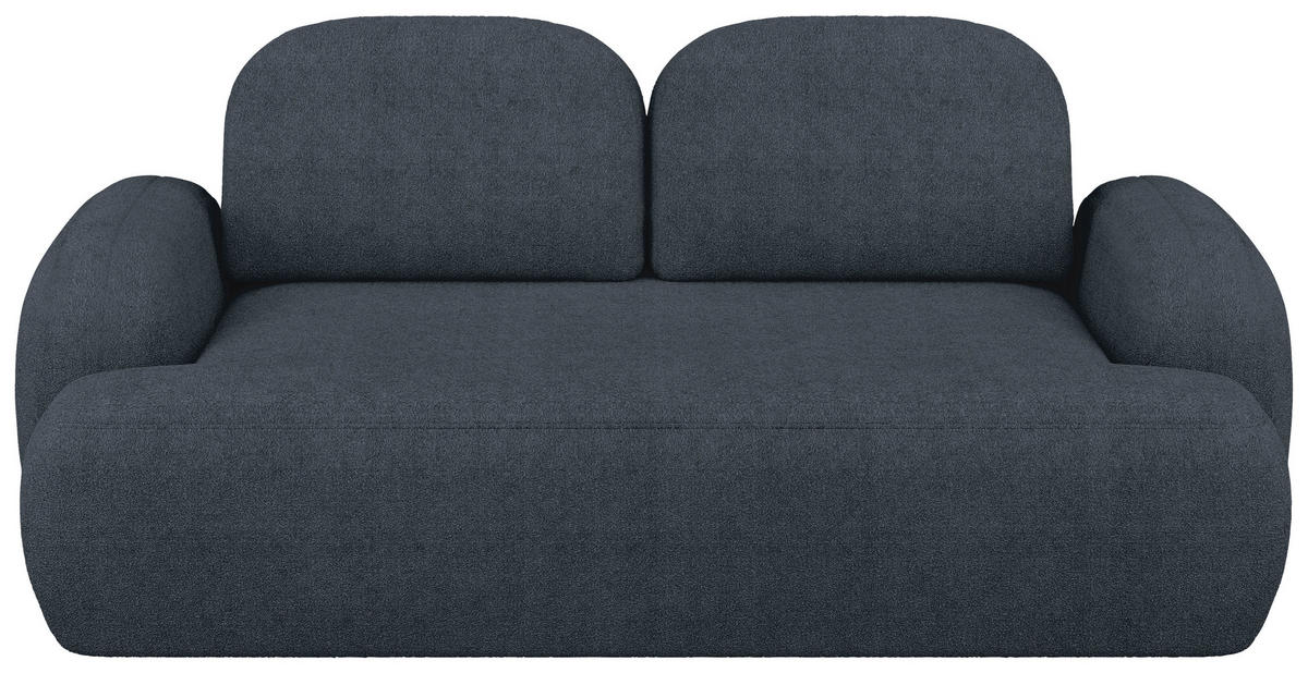 2-SITZER-SOFA Sevilla Plus Bouclé Blau  - Blau/Schwarz, Design, Kunststoff/Textil (210/92/110cm) - MID.YOU