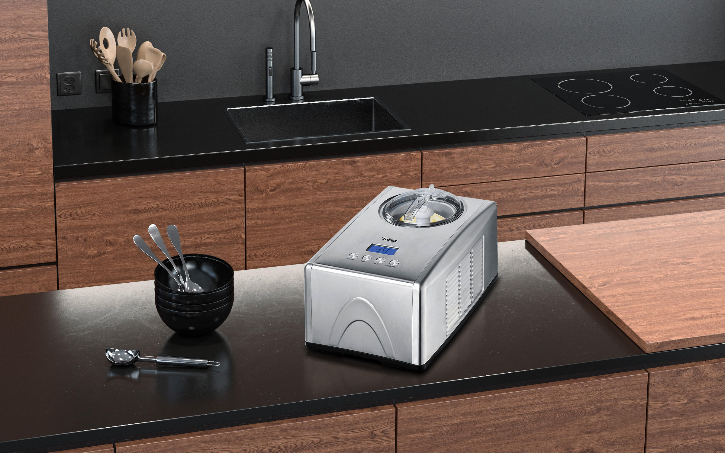 EISMASCHINE - Silberfarben, Kunststoff/Metall (38/26.5/24.5cm) - Trisa Electronics