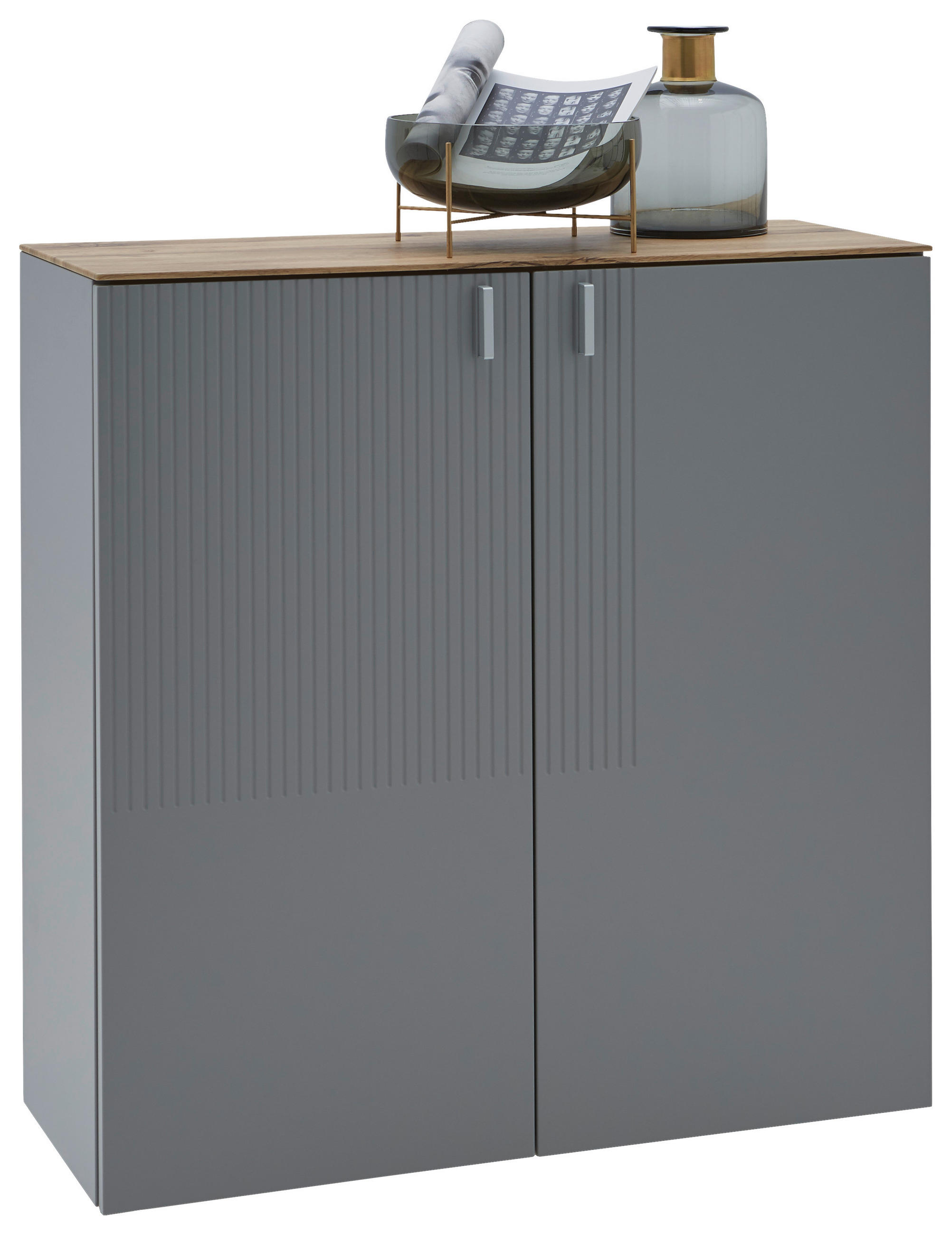 SCHUHSCHRANK  in 93/94/36 cm  - Eichefarben/Grau, Design, Holz/Holzwerkstoff (93/94/36cm) - Dieter Knoll