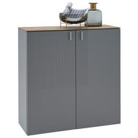 SCHUHSCHRANK  in 93/94/36 cm  - Eichefarben/Grau, Design, Holz/Holzwerkstoff (93/94/36cm) - Dieter Knoll