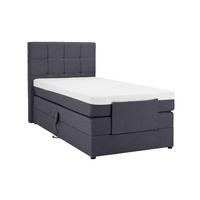 BOXSPRINGBETT 120/200 cm  in Anthrazit  - Anthrazit/Schwarz, Basics, Holzwerkstoff/Kunststoff (120/200cm) - Moderano