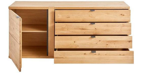 SIDEBOARD 178/79,5/43 cm  - Eichefarben/Anthrazit, KONVENTIONELL, Holz/Holzwerkstoff (178/79,5/43cm) - Linea Natura