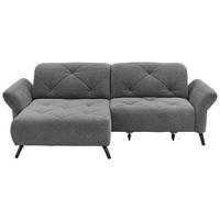 ECKSOFA  in Webstoff Anthrazit  - Anthrazit/Schwarz, Design, Textil/Metall (173/262cm) - Moderano