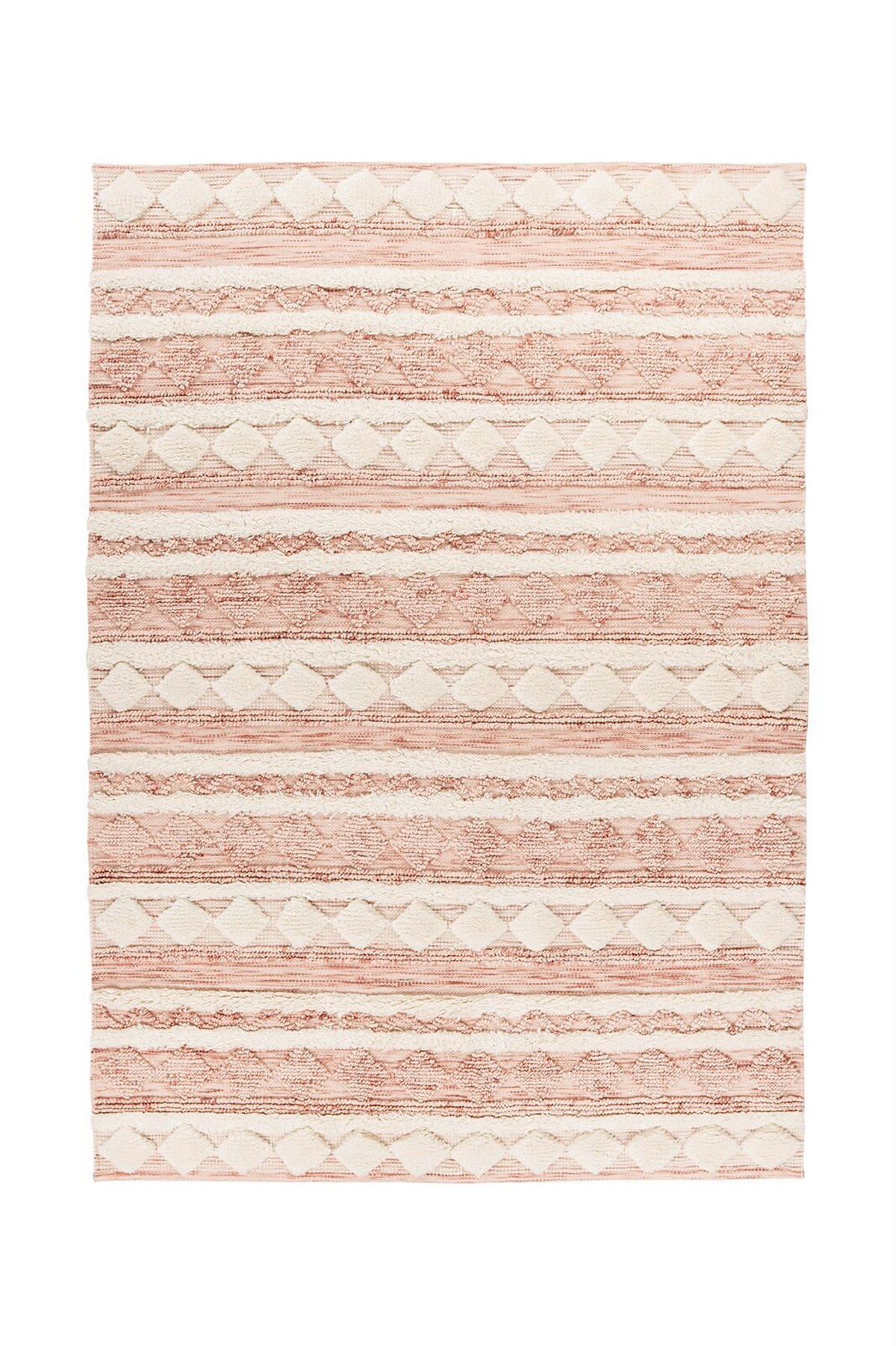 TEPPICH 160/230 cm Bohist 225 Rosa / Creme  - Rosa, Konventionell, Textil (160/230cm)