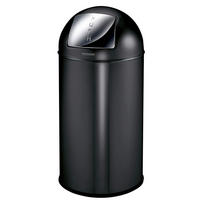 ABFALLEIMER Berlin 40 L  - Anthrazit/Schwarz, Basics, Kunststoff/Metall (38/38/73cm) - Fackelmann