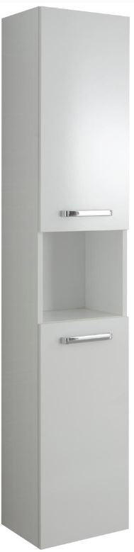HOCHSCHRANK 30/168/33 cm  - Chromfarben/Weiß, KONVENTIONELL, Holzwerkstoff (30/168/33cm) - Xora