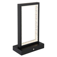 AKKU-TISCHLEUCHTE 14/7,5/23 cm  - Klar/Schwarz, Design, Kunststoff/Metall (14/7,5/23cm) - Globo