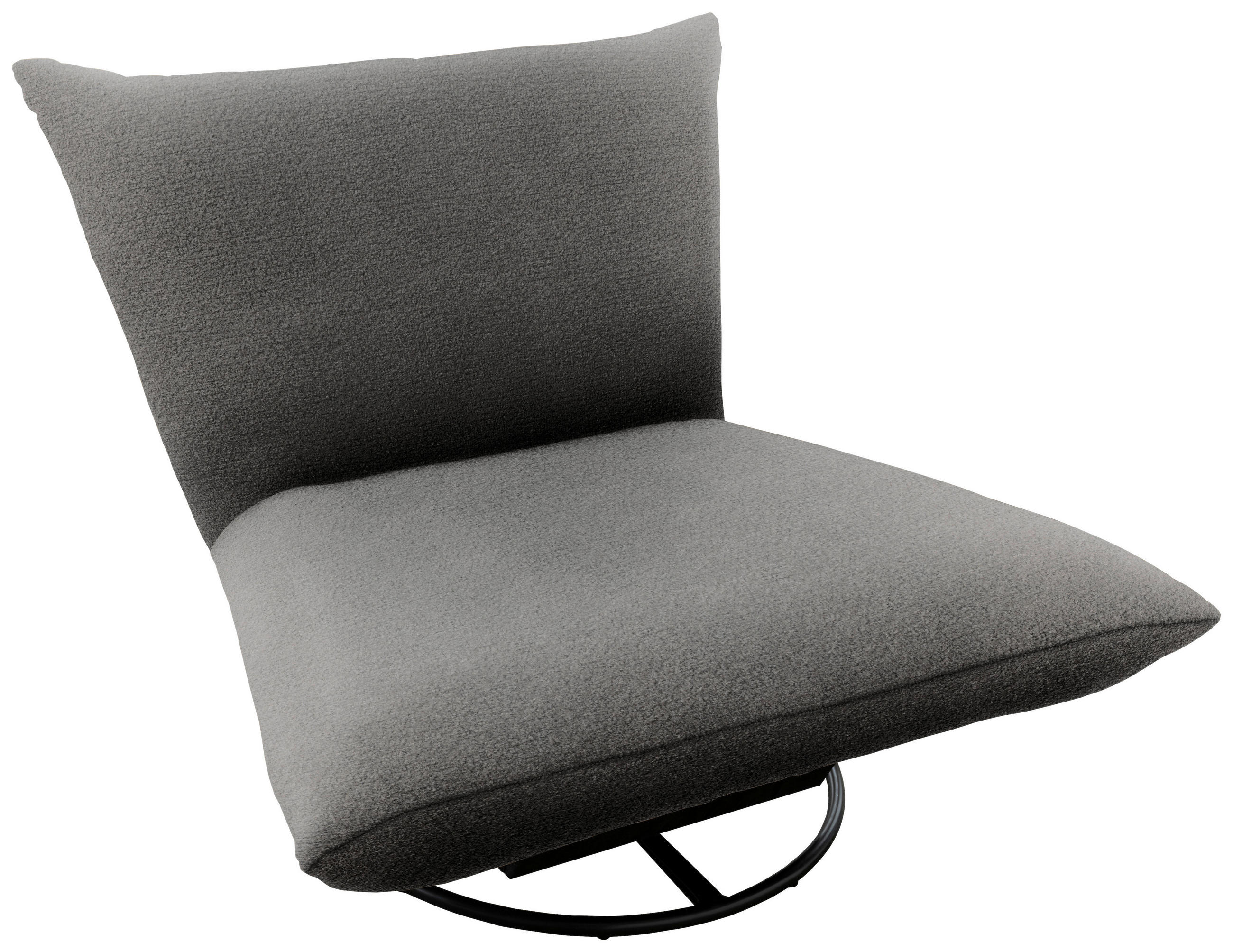 RELAXSESSEL Bouclé    - Anthrazit/Schwarz, Design, Textil/Metall (100/78/96cm) - Livetastic