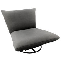 RELAXSESSEL in Textil Anthrazit  - Anthrazit/Schwarz, Design, Textil/Metall (100/78/96cm) - Livetastic