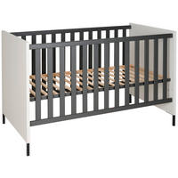 GITTERBETT Milan 144/78/93 cm  - Anthrazit/Grau, Basics, Holz/Holzwerkstoff (144/78/93cm) - Jimmylee
