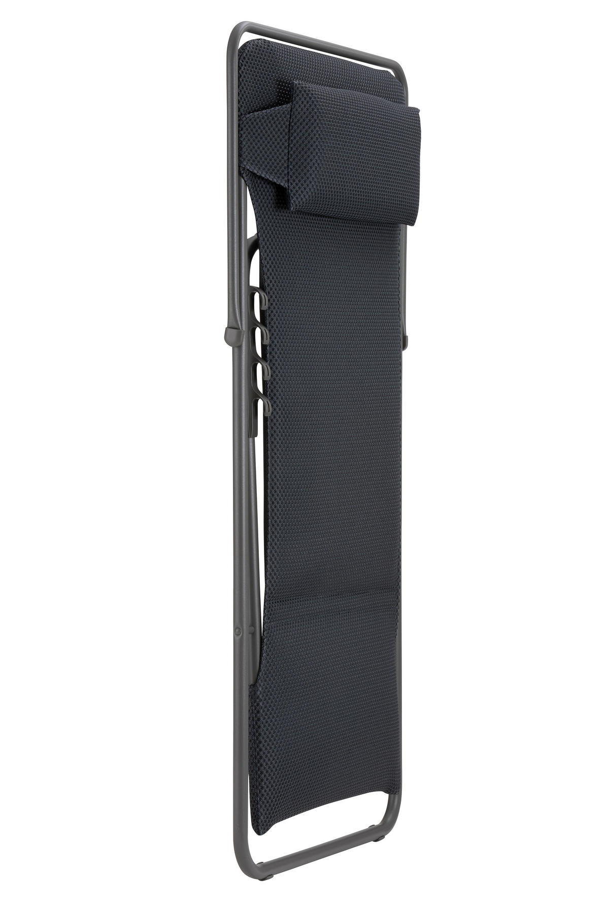 STRANDSTUHL Stahl Dunkelgrau  - Dunkelgrau, Basics, Kunststoff/Textil (62/91/76cm) - Lafuma Mobilier