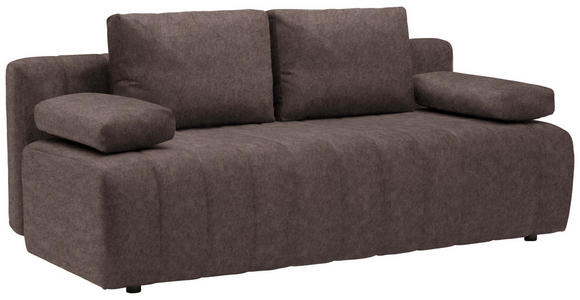 SCHLAFSOFA in Flachgewebe Braun  - Schwarz/Braun, MODERN, Kunststoff/Textil (194/78-87/92cm) - Xora