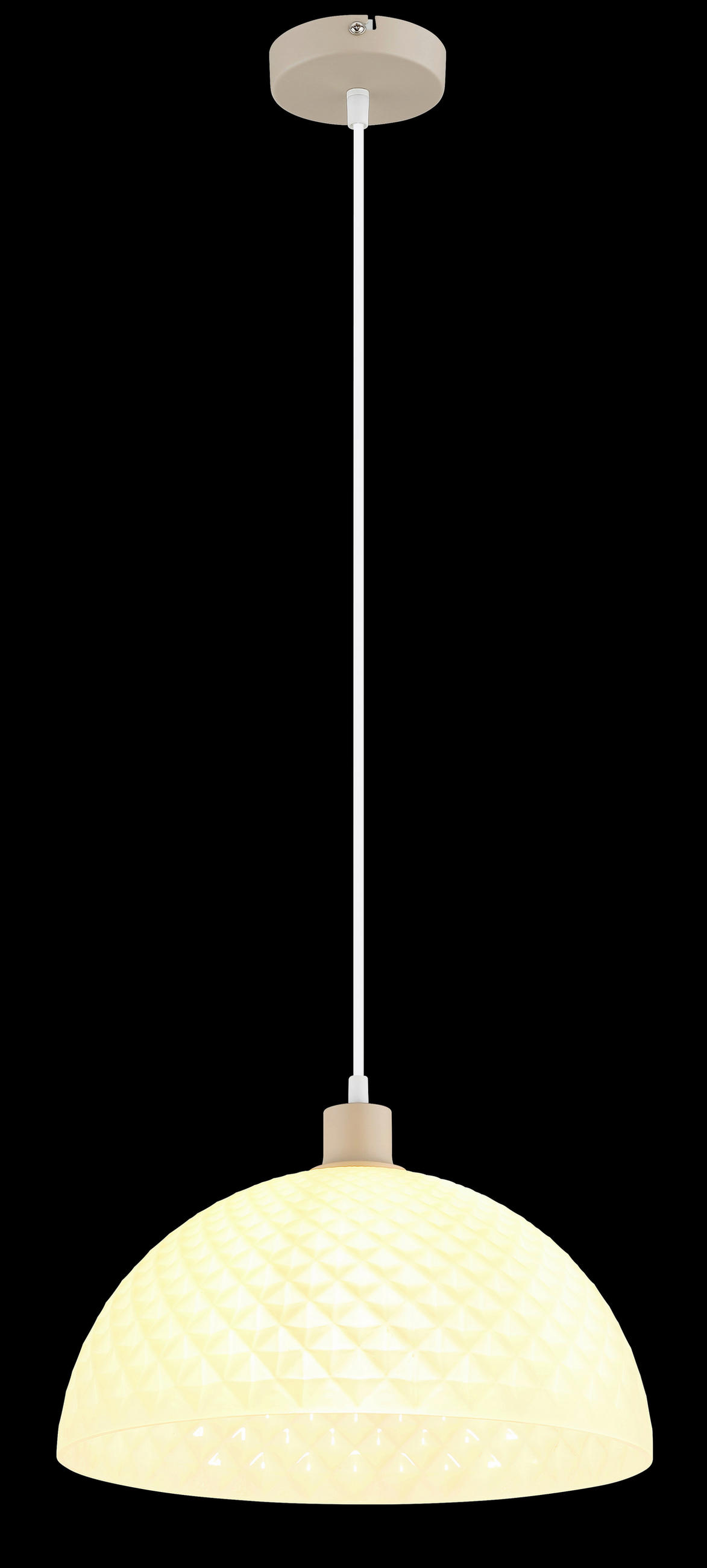 ZÁVĚSNÉ SVÍTIDLO, 35/120 cm  - bílá/pískové barvy, Design, kov/plast (35/120cm) - Globo